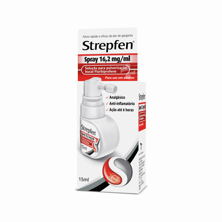 Strepfen Spray 16,2mg/mL 15mL – Alívio da Dor de Garganta
