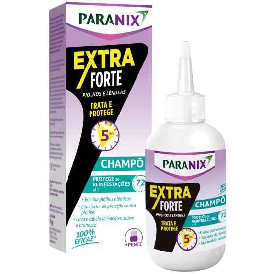 Paranix Extra Forte Champô Tratam Piolhos/lêndeas 200ml C/ Pente