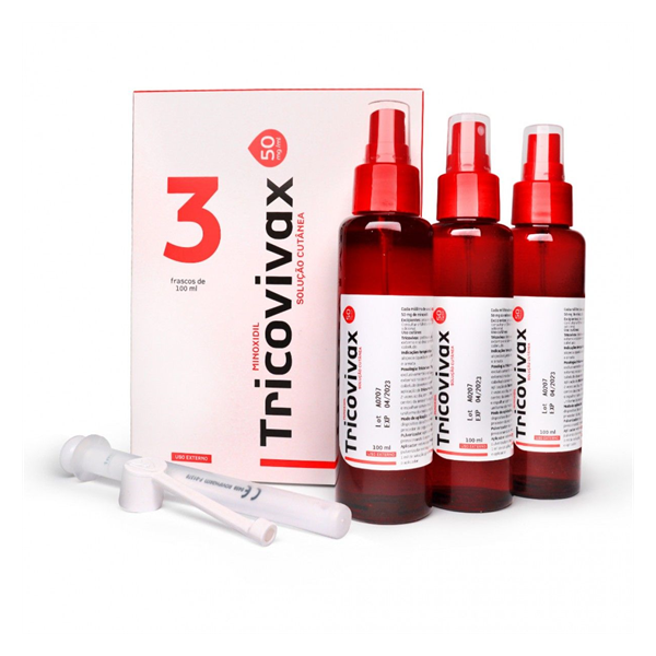 Tricovivax 50mg/ml Solução Cutânea 3x100ml