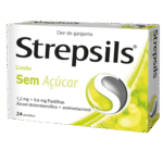 Strepsils Limão Sem Açúcar 24 pastilhas (1,2 mg/0,6 mg)